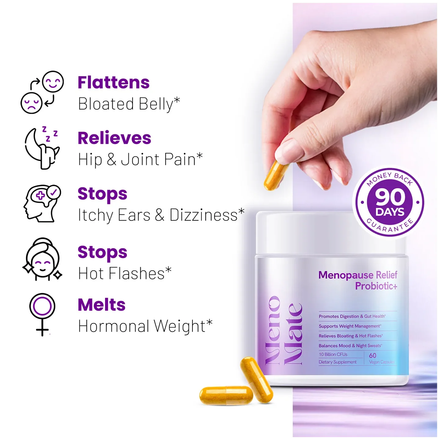 MenoMate - Probiotiques & Plantes - MenoMate - Probiotics & Herbal Blend